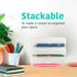 Storex Pencil Case, Plastic Organizer for Kids' Desks and Backpacks, Ice, 24-Piece Value Pack