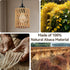 Genyzlux Island,4.7" E26 Rattan Pendant Light Kitchen Mini Wicker Pendant Light, Premium Dried Rattan, Adjustable Hand