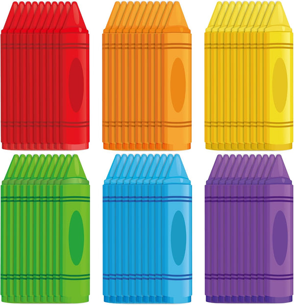 60 Pcs Colorful Crayon Cutouts Crayon Bulletin Board Cutouts Back to School