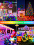 4 Pack 180FT 320 8 Solar Christmas Lights Outdoor Waterproof, Super Bright LED Solar String Lights with Lighting Modes
