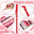 Faccito 204 Pcs Valentine's Day Ballpoint Pens Bulk, Heart Pattern Pens, Valentine's Day Prizes for Boys Girls