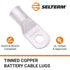 SELTERM 10pcs 3/0 AWG-3/8" Stud Tinned Copper Wire Lugs, Heavy Duty Battery Cable Ends, UL Battery Connectors