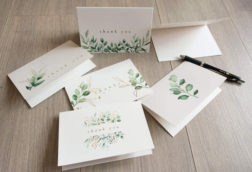 4x6 36-Pack) Gooji Golden Greenery Thank You Cards with Envelopes (Bulk | Wedding Thank You Cards, Bridal Shower Thank