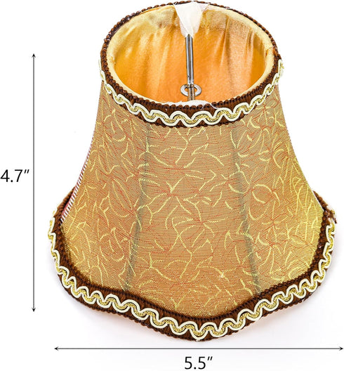 6 Pack Hedume European Lamp Shade, Modern Clip On Droplight Wall Lamp, Chandelier Clip on Fabric Drum Lamp Shade