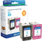 Dataproducts Remanufactured High Yield Black, Tri-Color Ink Cartridges Replacement for HP 63 (L0R46AN) (2-Pack)