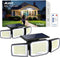 Solar Security Light Outdoor,Solar Flood Light with Active Motion Sensor,3 Heads 270