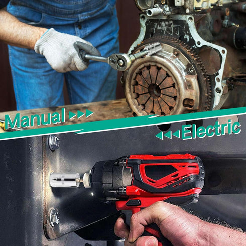 12-Piece 1/4" 10mm Set 6-Point, Durable Drive Socket Shallow, Cr-V Steel & Corrosion-Resistant