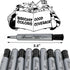 Permanent Markers, 80 Count Black Chisel Tip, Waterproof & Fade Resistant, Quick Drying Office Supplies for School,