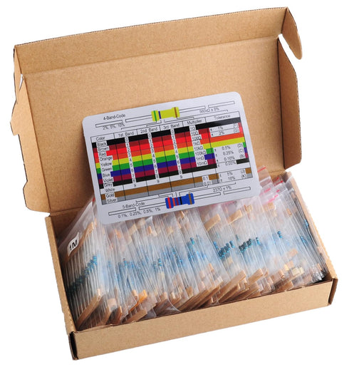 Resistor Kit, 1460pcs (73 Values x 20pcs), 1ohm to 1M ohm, 1/4W 1% Metal Film for Arduino Raspberry PI DIY Projects