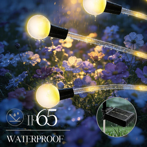 SEEWELUMI Decor(2pack,56LED) Bulb, Solar Garden Lights Outdoor Upgraded Solar Swaying Light for Garden Decorative
