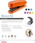 Novus B2 Compact Stapler (Green) with 25 Sheet Capacity, Precision Staple Guide, 10 Year Warranty