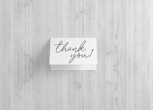 5x7 Red Door Inspirations Thank you Note Cards with Envelopes (Black and White Thank You)