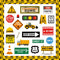 Whaline Construction Bulletin Board Set with Glue Points Positive Saying Learning Zone Cutouts for Educational Wall