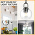 2 Pack 1.65 5.1 5.9 Clear Glass Shades Globes, Glass Lamp Shade Covers Replacements, In Fitter In Height In Diameter