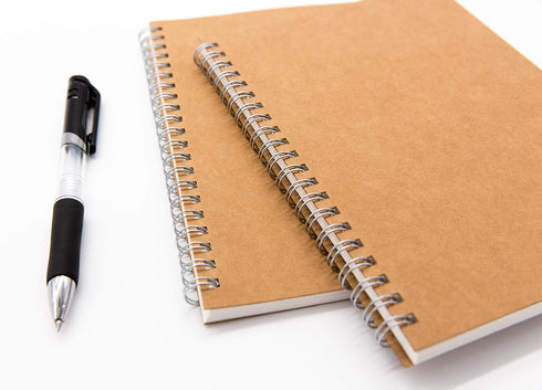DSTELIN Blank Spiral Notebook, 3-Pack, Soft Cover Sketch Book, 100 Pages, 7.5 inch x 5.1 inch