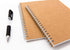 DSTELIN Blank Spiral Notebook, 6-Pack, Soft Cover, 100 Pages / 50 Sheets, 7.5" x 5.1", 100GSM, (Brown)