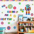 Fulmoon 52 Pcs Gear Bulletin Board Set, Classroom Robot Wall Decoration for Science Themed Back to School Party
