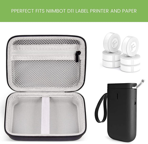 Case for NIIMBOT D11 Label Maker Printer - Storage Bag for Phomemo D30, Canon Ivy, HP Sprocket & Label Accessories