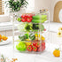Awelov Countertop, 4 Bread Box for Kitchen Layers Pastry Display Case with Magnetic Door, Adjustable Clear Bread