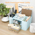 Desk Organizer with 2 Drawer, Multi-Functional Pencil Pen Holder for Desk, Plastic Organizers with 5 Compartments