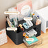 Marbrasse Pen Organizer with 2 Drawer, Multi-Functional Pencil Holder for Desk, Desk Organizers and Accessories with 5 Compartments + Drawer for Office Art Supplies (Black) by Marbrasse