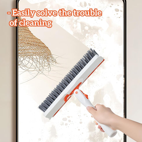 SZLFKJ 2 1 Grout Cleaning Brush with Adjustable Long Handle, V-Shaped Grout Scrub Brush for Tile Floors, in Stiff