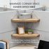 SFXENLK 2-Pack 6 Cubicle Shelf for Fabric Walls, Wooden Cubicle Corner Shelf with Cable Hole and Hooks, Cubicle Hanging