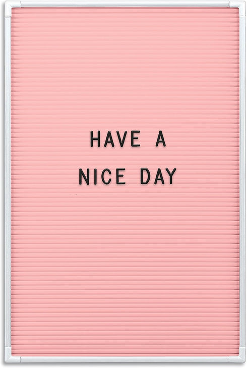 Essential Letter Board, White Frame with Pink Face, 18" x 12"W (84254)