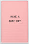 Essential Letter Board, White Frame with Pink Face, 18" x 12"W (84254)
