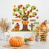 BeYumi Fall Harvest Bulletin Board Set, 94Pcs Christian Thanksgiving Apple Tree Cross Cutouts for Sunday School Decor