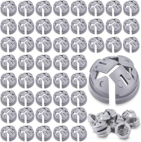50 Pcs 3/8 In. - 1/2 In. Non Metallic Button Push-in Bulk Connector, Gray NM Cable Connector Electrical Conduit Fittings