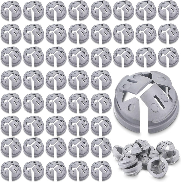50 Pcs 3/8 In. - 1/2 In. Non Metallic Button Push-in Bulk Connector, Gray NM Cable Connector Electrical Conduit Fittings