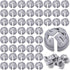50 Pcs 3/8 In. - 1/2 In. Non Metallic Button Push-in Bulk Connector, Gray NM Cable Connector Electrical Conduit Fittings