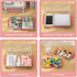 SAYEEC Clear File Storage Box, Portable Project Case with Handle, Stackable Flat Storage Bin for A4 Paper