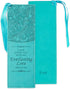 Christian Art Gifts Premium Vegan Leather Bookmark for Men & Women: Everlasting Love - Jeremiah 31:3, Teal
