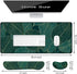 Large Mouse Pad with Wrist Support Set of 3, Memory Foam Keyboard Wrist Rest + XXL Extended Gaming Mouse Pad + Mouse Wrist Pad, Ergonomic Desk Pad for Women Men, Teal Beach Palm Tree Leaves