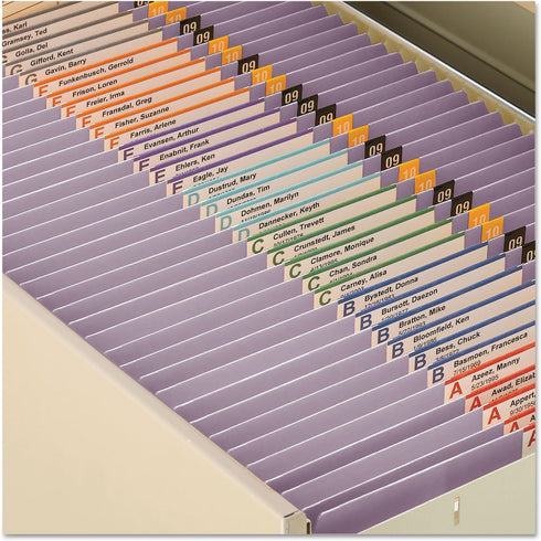 Smead File Folder, Reinforced Straight-Cut Tab, Letter Size, Lavender, 100 per Box (12410)