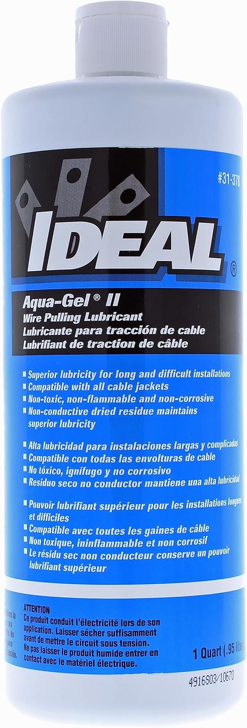 Ideal Electrical 31-378 Aqua-Gel II Electrical Pulling Lubricant - 1-Quart Squeeze Bottle,