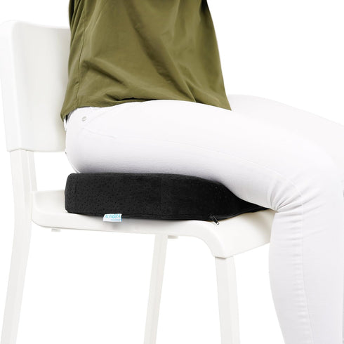 Aurora Health & Beauty Tailbone Memory Foam Seat Cushion for Office Chair, Car Seat & Desk, Butt Coccyx Cushion