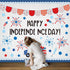 JarThenaAMCS 74Pcs Happy Independence Day Bulletin Board Kit - Patriotic Red Blue Star Truck Fireworks Cutouts