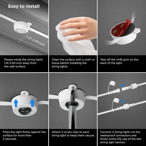 16FT SL50-36/RGB/AG, Package SL50-36/RGB/AG/16EXT Feit Electric Extension Only for RGB Smart Permanent Outdoor Lights