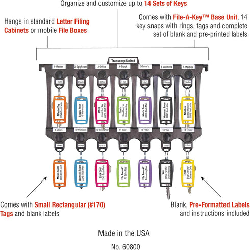 File-A-Key, Letter Size, 14 Units