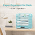 5 Supeasy Trays Paper Organizer Letter Tray with Handle-Mesh Desk File Organizer, Paper Sorter Desk Organizer