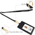 Azrra Lanyards for ID Badges, Vertical PU Leather Badge Holder with 1 ID Holder and 4 Credit Card Slots, Black