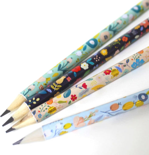 Channie's Number 2 Floral Pencil Set, Colorful Pencils with Cute Floral Design for Sketching, Writing, or Drawing, Pack of 12 Pre-Sharpened Flower Pencils for Girls and Women by Channie's