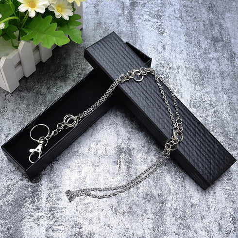 Lanyards for ID Badges - Fashionable Stainless Steel Necklace, Detachable Neck Lanyard for Teachers, Doctors, and Nurses