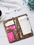 Server Book for Waitress - 5x9 Leopard Magnetic Closure Wallet with Zipper Pocket and Money Pouch