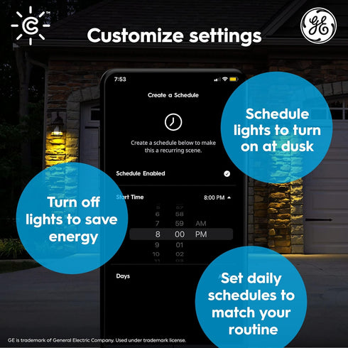 Bulb, PAR38 (1 Pack) GE Lighting CYNC Smart LED Light Color Changing Lights, Bluetooth and Wi-Fi Lights, Works