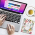 Small Cute Mouse Pad, Mini Mouse Pads for Wireless Mouse and Laptop, Travel Mousepads with Designs - Abstract Floral,