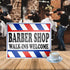 Barber Shop Sign - 16x12 Double Sided Coroplast Walk Ins Welcome Sign for Salon